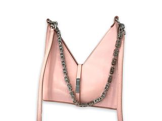 GIVENCHY Mini Cut Out bag in box leather with chain Pink