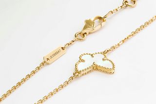 Van Cleef & Arpels  18K Yellow Gold Sweet Alhambra Butterfly Bracelet