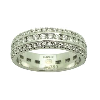 Harry Winston 2CT Diamond 18K Gold 5MM Ring Size 5.75