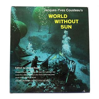 Jacques Yves Cousteau World Without Sun Signed by Cousteau