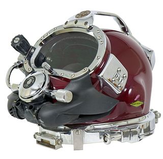 Beautiful Kirby Morgan 37 Burgundy Diving Helmet
