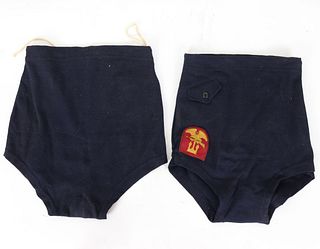 Pair of Wool Navy Clothing Supply Office Shorts w/ Patch