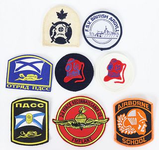 Grouping of 8 Military & Diving Related Patches