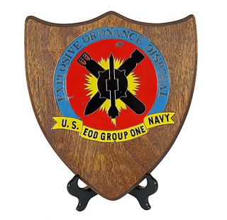 US Navy Explosive Ordnance Disposal Group One Plaque