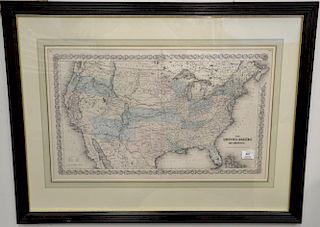 Two handcolored engraved souble page large folio maps including The United States of America and Map of New York and the Adjacent Ci...
