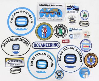 Large Group of Oceaneering and Related Stickers and Patches