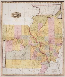 (MAP) TANNER, HENRY SCHENCK. Illinois and Missouri. Phildelphia, 1825