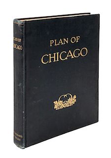 (CHICAGO) BENNETT, EDWARD and BURNHAM, DANIEL. The Plan of Chicago. Chicago, 1909.   Limited edition number 720 of 1650.