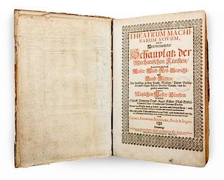 (ENGINEERING) BOCKLER, GEORGES ANDREAS. Theatrum machinarum novum. Nuremberg, 1673. Second edition.