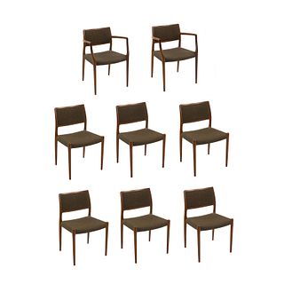 (8) Set of Niels O. Moller Model 65 Dining Chairs 