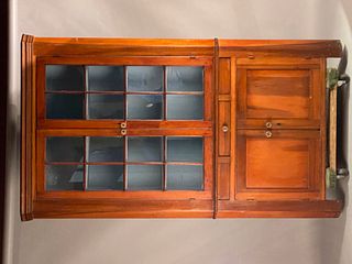 Antique Corner Cupboard with Glass Doors