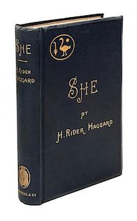 * HAGGARD, H. RIDER. She: A History of Adventure. London, 1887. First British edition, first printing