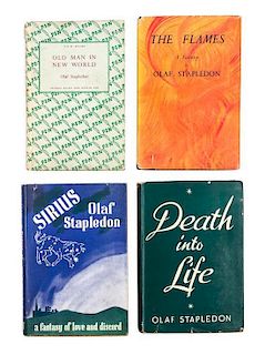 * STAPLEDON, OLAF. 4 works: The Flames (1937), Sirius (1944), Death into Life (1946) and Old Man in New World (1944).