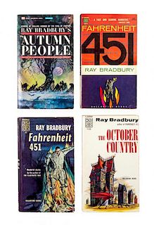 * BRADBURY, RAY. 4 works (3 titles): Fahrenheit 451 (2 copies, 1 signed); The Autumn Peoples and The October Country.