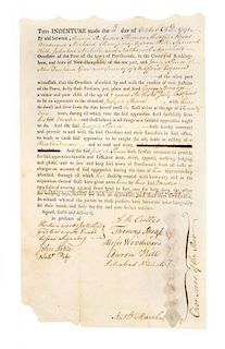 (NEW HAMPSHIRE) Partially printed document, indenture re: 8-yr old apprentice. Portsmouth, NH, 1794