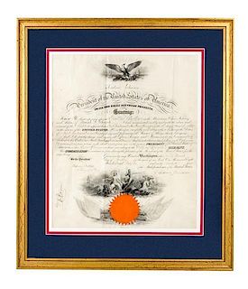 JOHNSON, ANDREW. Document signed, Washington, January 22, 1866. Appointment.