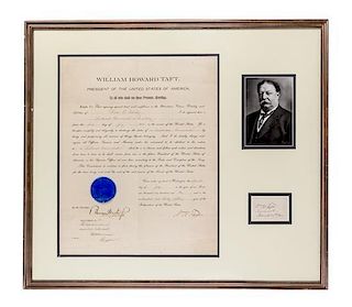 TAFT, WILLIAM HOWARD. Document signed, Washington, July 15, 1935. Appointment. Countersigned by Winthrop.