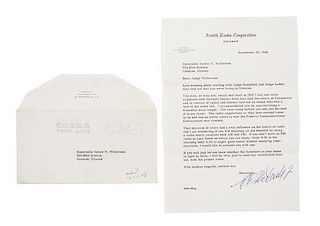 (TECHNOLOGY) (ZENITH RADIOS) Typed letter signed, to Judge James Wilkerson, from the President of Zenith Radios.