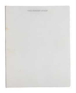 * RUSCHA, ED. Every Building on the Sunset Strip. Los Angeles, 1966. Second edition.