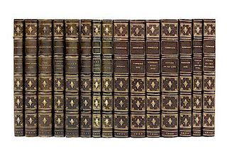 TENNYSON, ALFRED. A set of 15 uniformly-bound works by Mansell, mostly first editions (1855-1893).