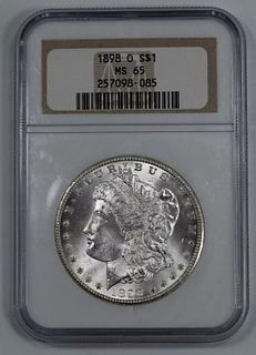 1898 O MORGAN SILVER DOLLAR S$1 NGC CERTIFIED MS 65 MINT STATE UNC (085)