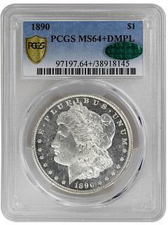 1890 $1  Morgan Dollar PCGS MS64+ DMPL CAC