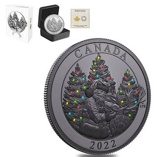 2022 Canada 3 oz Silver Magic of The Season Santa Coin .9999 Fine (w/Box & COA)