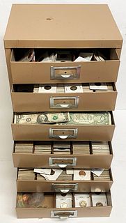 38 lbs Assorted U.S. Coin Treasure Cabinet