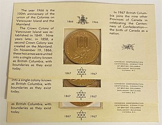 (3-Coins)1966-67 Honor of British Columbia's Centenary