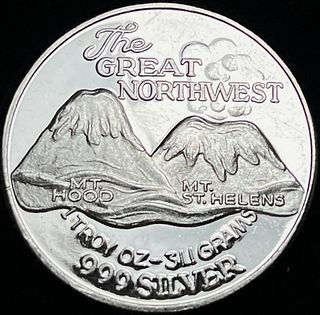 The Great Northwest 1 ozt Proof .999 Silver Trade Unit 