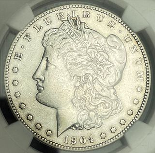 1904-S Morgan Silver Dollar AU Details