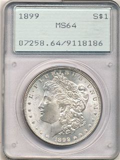 1899 Morgan Silver Dollar OGH PCGS MS64