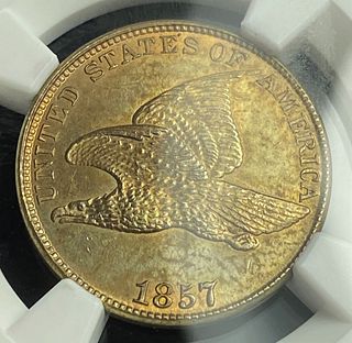 1857 Flying Eagle Cent NGC MS63