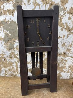 Mission Oak Clock