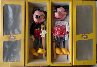 DISNEY Pelham Puppets Mickey & Minnie Mouse  with orig box