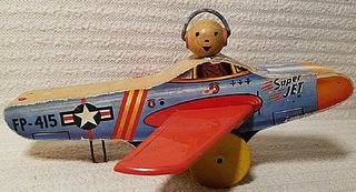  Fisher Price Wooden SUPER JET FP-415 Pull Toy 1950