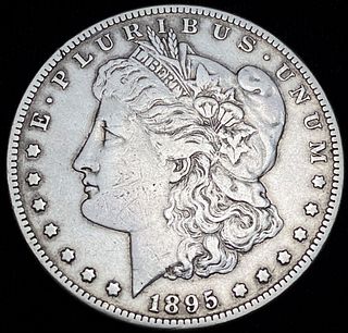 Last Min! 1895-S Morgan Silver Dollar VF+