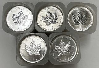 (100) 2006 Canada Maple Leaf 1 ozt .9999 Silver Roll