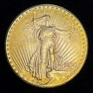 Last Minute! 1928 $20 Saint Gaudens Gold MS63