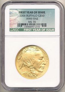 Last Min! Special Label 2006 1ozt Buffalo Gold NGC MS70