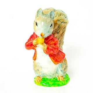 Timmy Tiptoes (Brown-Grey) - Gold Oval - Beatrix Potter Figurine
