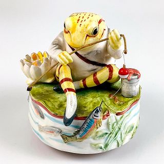 Schmid Music Box Figurine, Jeremy Fisher Frog