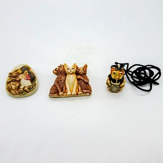 Two Harmony Kingdom Pins & Pendant Necklace