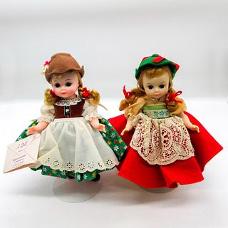 2pc Vintage Madame Alexander Dolls, Swiss & Tyrolean Girls