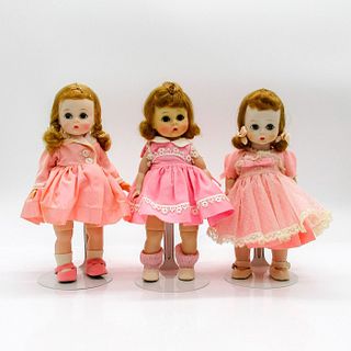 3pc Vintage Madame Alexander Dolls, Pretty in Pink