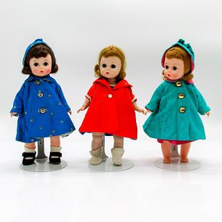 3pc Vintage Madame Alexander Dolls, Rainy Day Outing