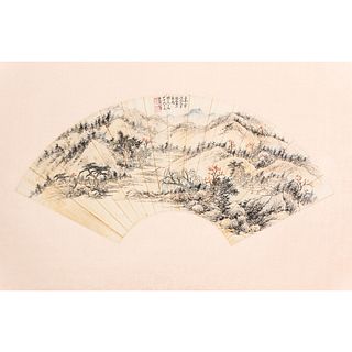 A CHINEASE PAINTING OF LANDSCAPE 