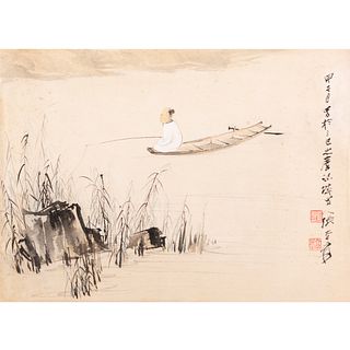 ZHANG DAQIAN (ATTRIBUTED TO, 1898-1983), LANDSCAPE 