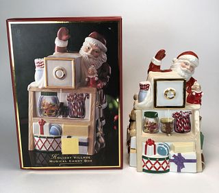 LENOX HOLIDAY VILLAGE MUSICAL CANDY BOX IN BOX