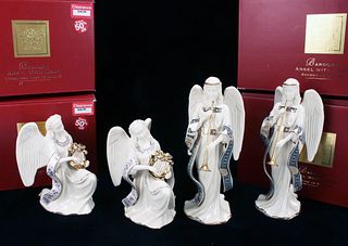 FOUR LENOX BAROQUE PORCELAIN ANGELS IN BOX